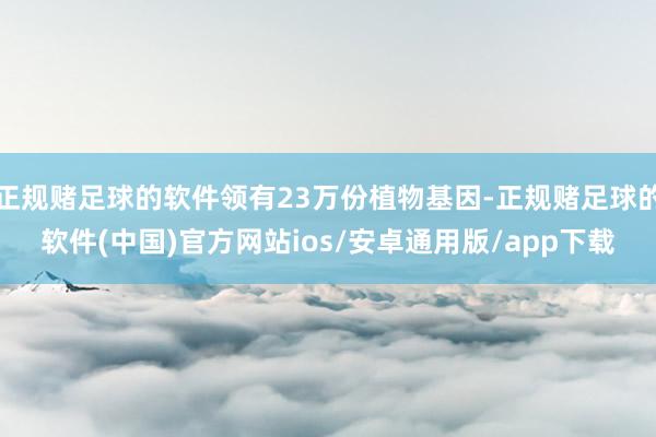 正规赌足球的软件领有23万份植物基因-正规赌足球的软件(中国)官方网站ios/安卓通用版/app下载