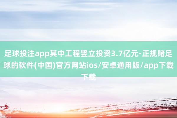 足球投注app其中工程竖立投资3.7亿元-正规赌足球的软件(中国)官方网站ios/安卓通用版/app下载