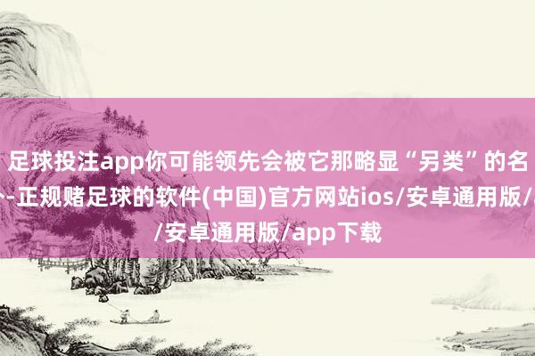 足球投注app你可能领先会被它那略显“另类”的名字所蛊卦-正规赌足球的软件(中国)官方网站ios/安卓通用版/app下载