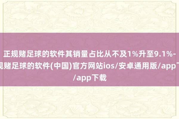 正规赌足球的软件其销量占比从不及1%升至9.1%-正规赌足球的软件(中国)官方网站ios/安卓通用版/app下载