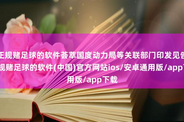正规赌足球的软件荟萃国度动力局等关联部门印发见告-正规赌足球的软件(中国)官方网站ios/安卓通用版/app下载