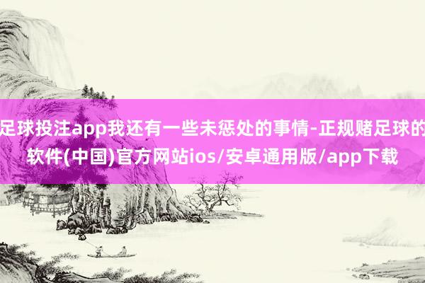足球投注app我还有一些未惩处的事情-正规赌足球的软件(中国)官方网站ios/安卓通用版/app下载