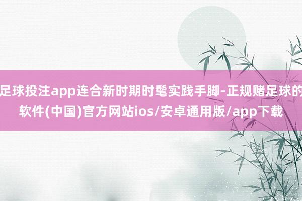 足球投注app连合新时期时髦实践手脚-正规赌足球的软件(中国)官方网站ios/安卓通用版/app下载