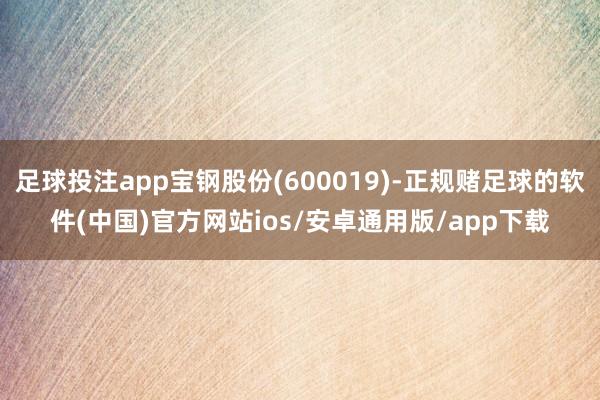 足球投注app宝钢股份(600019)-正规赌足球的软件(中国)官方网站ios/安卓通用版/app下载
