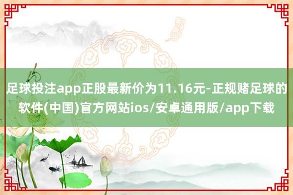 足球投注app正股最新价为11.16元-正规赌足球的软件(中国)官方网站ios/安卓通用版/app下载