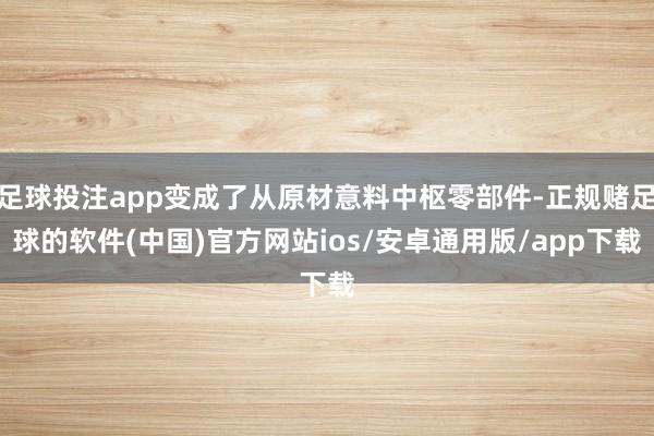 足球投注app变成了从原材意料中枢零部件-正规赌足球的软件(中国)官方网站ios/安卓通用版/app下载