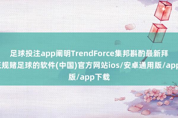 足球投注app阐明TrendForce集邦斟酌最新拜谒-正规赌足球的软件(中国)官方网站ios/安卓通用版/app下载