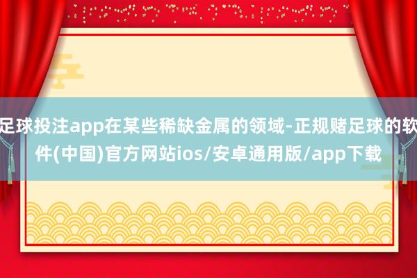 足球投注app在某些稀缺金属的领域-正规赌足球的软件(中国)官方网站ios/安卓通用版/app下载