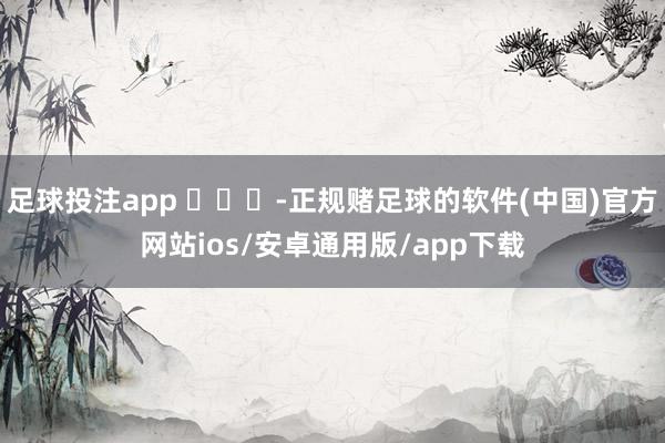足球投注app ​​​-正规赌足球的软件(中国)官方网站ios/安卓通用版/app下载