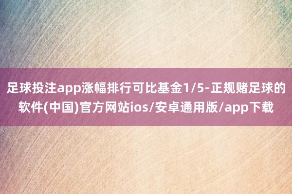 足球投注app涨幅排行可比基金1/5-正规赌足球的软件(中国)官方网站ios/安卓通用版/app下载