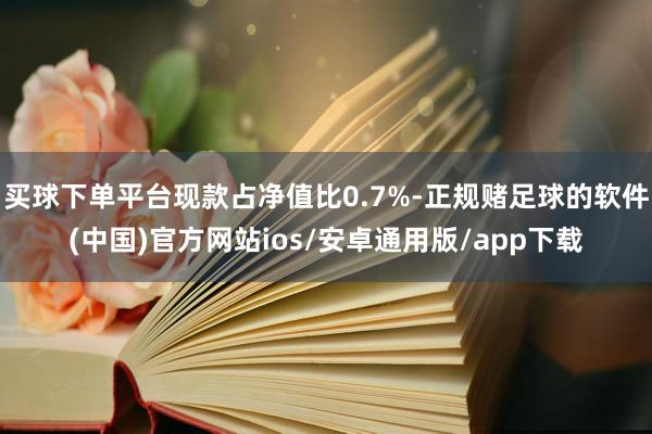 买球下单平台现款占净值比0.7%-正规赌足球的软件(中国)官方网站ios/安卓通用版/app下载