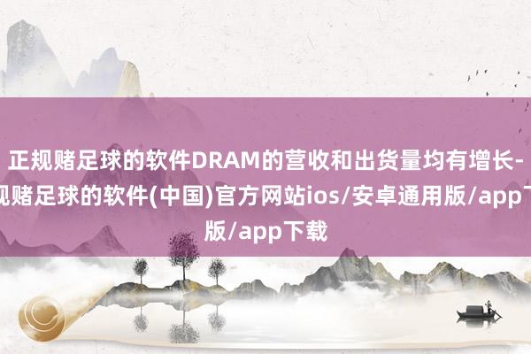 正规赌足球的软件DRAM的营收和出货量均有增长-正规赌足球的软件(中国)官方网站ios/安卓通用版/app下载