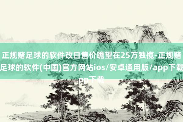 正规赌足球的软件改日售价瞻望在25万独揽-正规赌足球的软件(中国)官方网站ios/安卓通用版/app下载