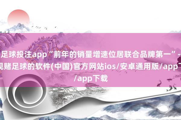 足球投注app“前年的销量增速位居联合品牌第一”-正规赌足球的软件(中国)官方网站ios/安卓通用版/app下载