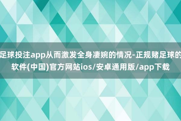 足球投注app从而激发全身凄婉的情况-正规赌足球的软件(中国)官方网站ios/安卓通用版/app下载