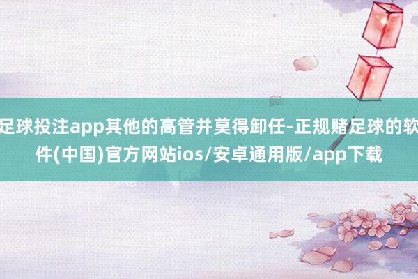 足球投注app其他的高管并莫得卸任-正规赌足球的软件(中国)官方网站ios/安卓通用版/app下载