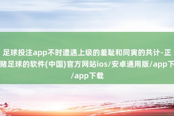 足球投注app不时遭遇上级的羞耻和同寅的共计-正规赌足球的软件(中国)官方网站ios/安卓通用版/app下载