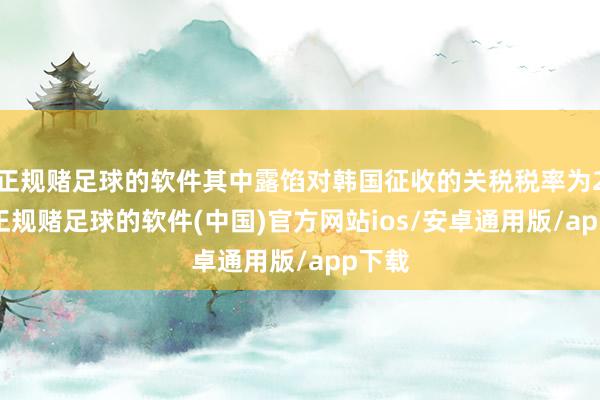 正规赌足球的软件其中露馅对韩国征收的关税税率为25%-正规赌足球的软件(中国)官方网站ios/安卓通用版/app下载
