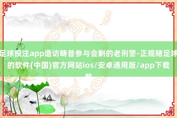 足球投注app造访畴昔参与会剿的老刑警-正规赌足球的软件(中国)官方网站ios/安卓通用版/app下载