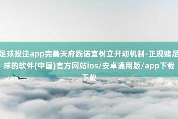 足球投注app完善天府践诺室树立开动机制-正规赌足球的软件(中国)官方网站ios/安卓通用版/app下载