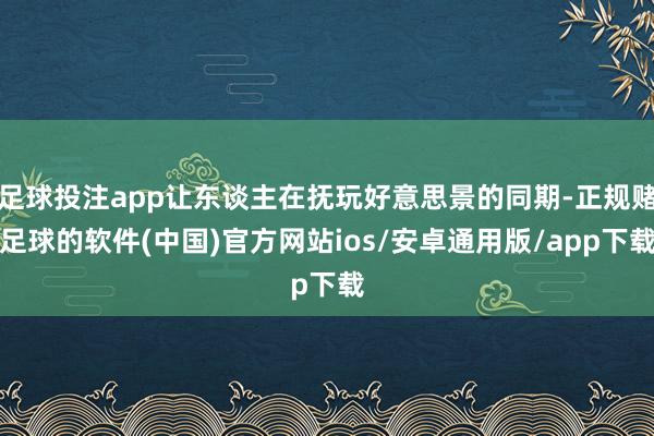 足球投注app让东谈主在抚玩好意思景的同期-正规赌足球的软件(中国)官方网站ios/安卓通用版/app下载