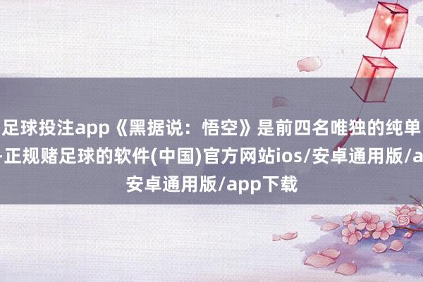 足球投注app《黑据说：悟空》是前四名唯独的纯单机游戏-正规赌足球的软件(中国)官方网站ios/安卓通用版/app下载