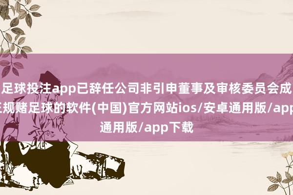 足球投注app已辞任公司非引申董事及审核委员会成员-正规赌足球的软件(中国)官方网站ios/安卓通用版/app下载