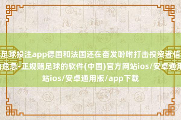足球投注app德国和法国还在奋发吩咐打击投资者信心的国内务治危急-正规赌足球的软件(中国)官方网站ios/安卓通用版/app下载