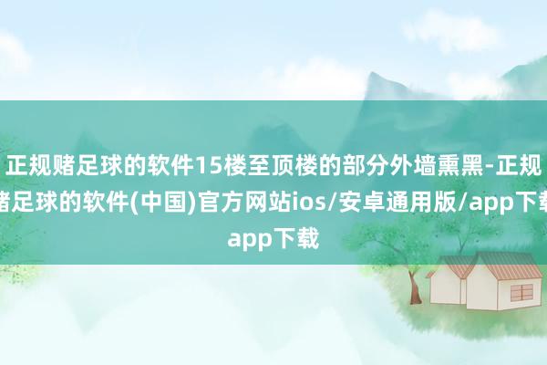 正规赌足球的软件15楼至顶楼的部分外墙熏黑-正规赌足球的软件(中国)官方网站ios/安卓通用版/app下载