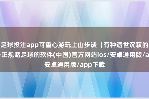 足球投注app可重心游玩上山步谈【有种遗世沉寂的奥妙感-正规赌足球的软件(中国)官方网站ios/安卓通用版/app下载