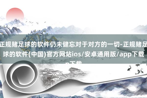 正规赌足球的软件仍未健忘对于对方的一切-正规赌足球的软件(中国)官方网站ios/安卓通用版/app下载