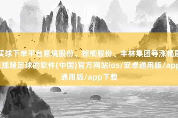 买球下单平台意境股份、棕榈股份、丰林集团等涨幅居前-正规赌足球的软件(中国)官方网站ios/安卓通用版/app下载