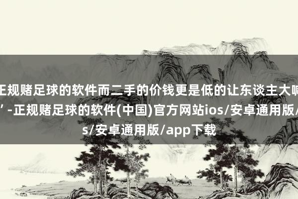 正规赌足球的软件而二手的价钱更是低的让东谈主大喊“天塌了”-正规赌足球的软件(中国)官方网站ios/安卓通用版/app下载