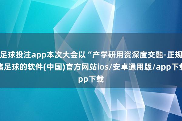足球投注app本次大会以“产学研用资深度交融-正规赌足球的软件(中国)官方网站ios/安卓通用版/app下载