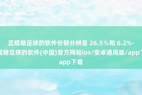 正规赌足球的软件份额分辨是 26.5％和 6.2%-正规赌足球的软件(中国)官方网站ios/安卓通用版/app下载