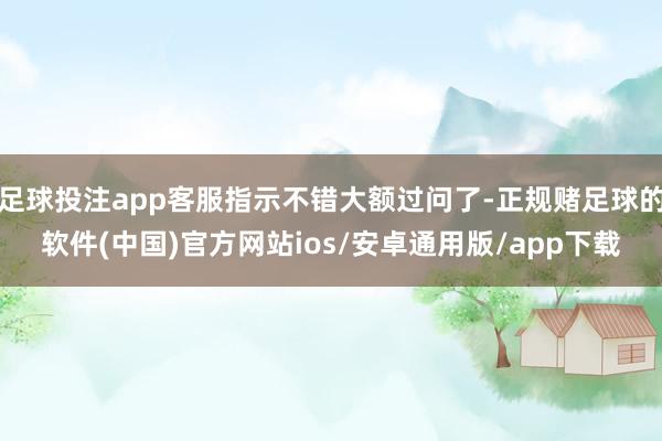 足球投注app客服指示不错大额过问了-正规赌足球的软件(中国)官方网站ios/安卓通用版/app下载