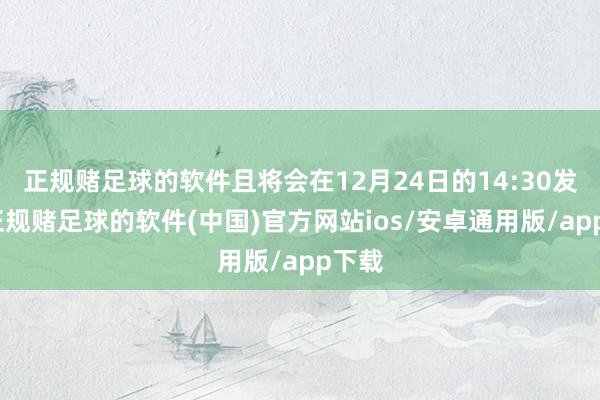 正规赌足球的软件且将会在12月24日的14:30发布-正规赌足球的软件(中国)官方网站ios/安卓通用版/app下载