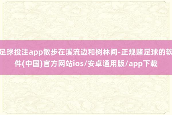 足球投注app散步在溪流边和树林间-正规赌足球的软件(中国)官方网站ios/安卓通用版/app下载
