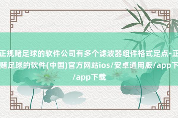 正规赌足球的软件公司有多个滤波器组件格式定点-正规赌足球的软件(中国)官方网站ios/安卓通用版/app下载