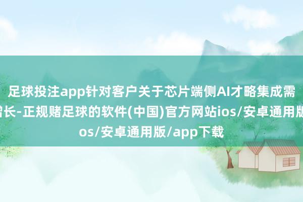足球投注app针对客户关于芯片端侧AI才略集成需求的快速增长-正规赌足球的软件(中国)官方网站ios/安卓通用版/app下载