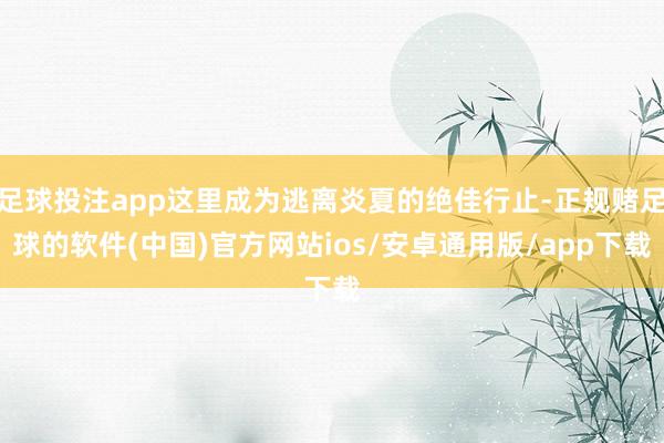 足球投注app这里成为逃离炎夏的绝佳行止-正规赌足球的软件(中国)官方网站ios/安卓通用版/app下载