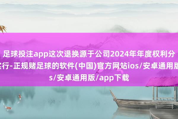 足球投注app这次退换源于公司2024年年度权利分配决策的实行-正规赌足球的软件(中国)官方网站ios/安卓通用版/app下载
