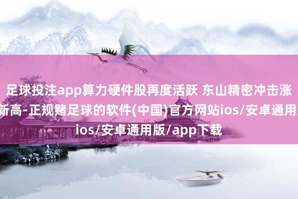 足球投注app算力硬件股再度活跃 东山精密冲击涨停续创历史新高-正规赌足球的软件(中国)官方网站ios/安卓通用版/app下载