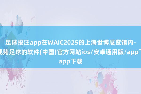 足球投注app在WAIC2025的上海世博展览馆内-正规赌足球的软件(中国)官方网站ios/安卓通用版/app下载