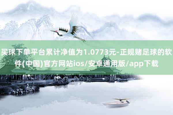 买球下单平台累计净值为1.0773元-正规赌足球的软件(中国)官方网站ios/安卓通用版/app下载