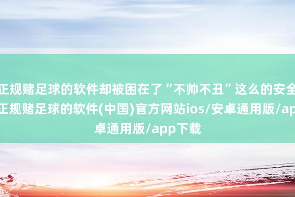 正规赌足球的软件却被困在了“不帅不丑”这么的安全区域-正规赌足球的软件(中国)官方网站ios/安卓通用版/app下载