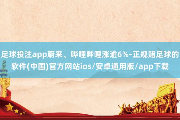 足球投注app蔚来、哔哩哔哩涨逾6%-正规赌足球的软件(中国)官方网站ios/安卓通用版/app下载