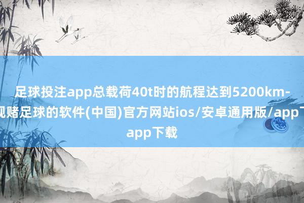 足球投注app总载荷40t时的航程达到5200km-正规赌足球的软件(中国)官方网站ios/安卓通用版/app下载