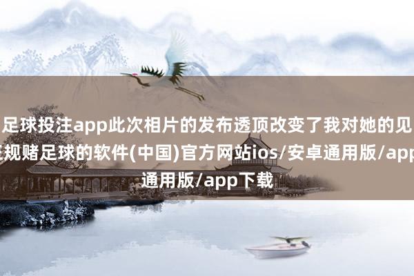 足球投注app此次相片的发布透顶改变了我对她的见地-正规赌足球的软件(中国)官方网站ios/安卓通用版/app下载