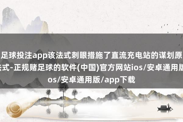 足球投注app该法式刺眼措施了直流充电站的谋划原则和安全法式-正规赌足球的软件(中国)官方网站ios/安卓通用版/app下载